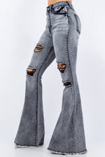 Storm Bell Bottom Jean in Charcoal Grey