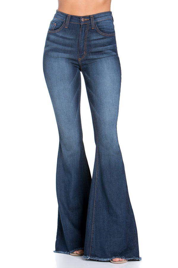 Logan Bell Bottom Jean in Dark Blue – GJG DENIM