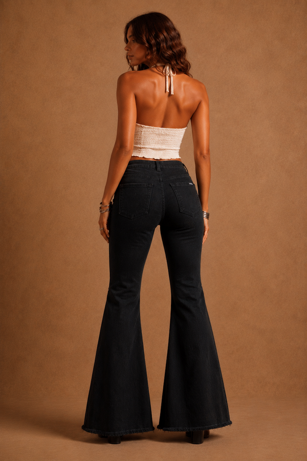 Rockstar Rouge Flare Brown Cowhide
