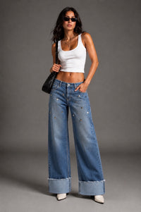 Silver Static Low Rise Jean- Medium Wash