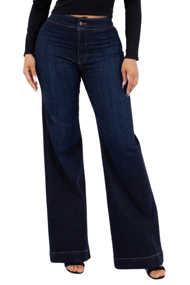 Harley Wide Leg Jean in Dark Wash