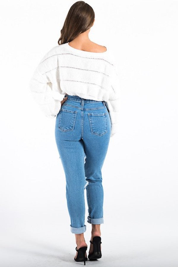 Blue Denim Mom Jean