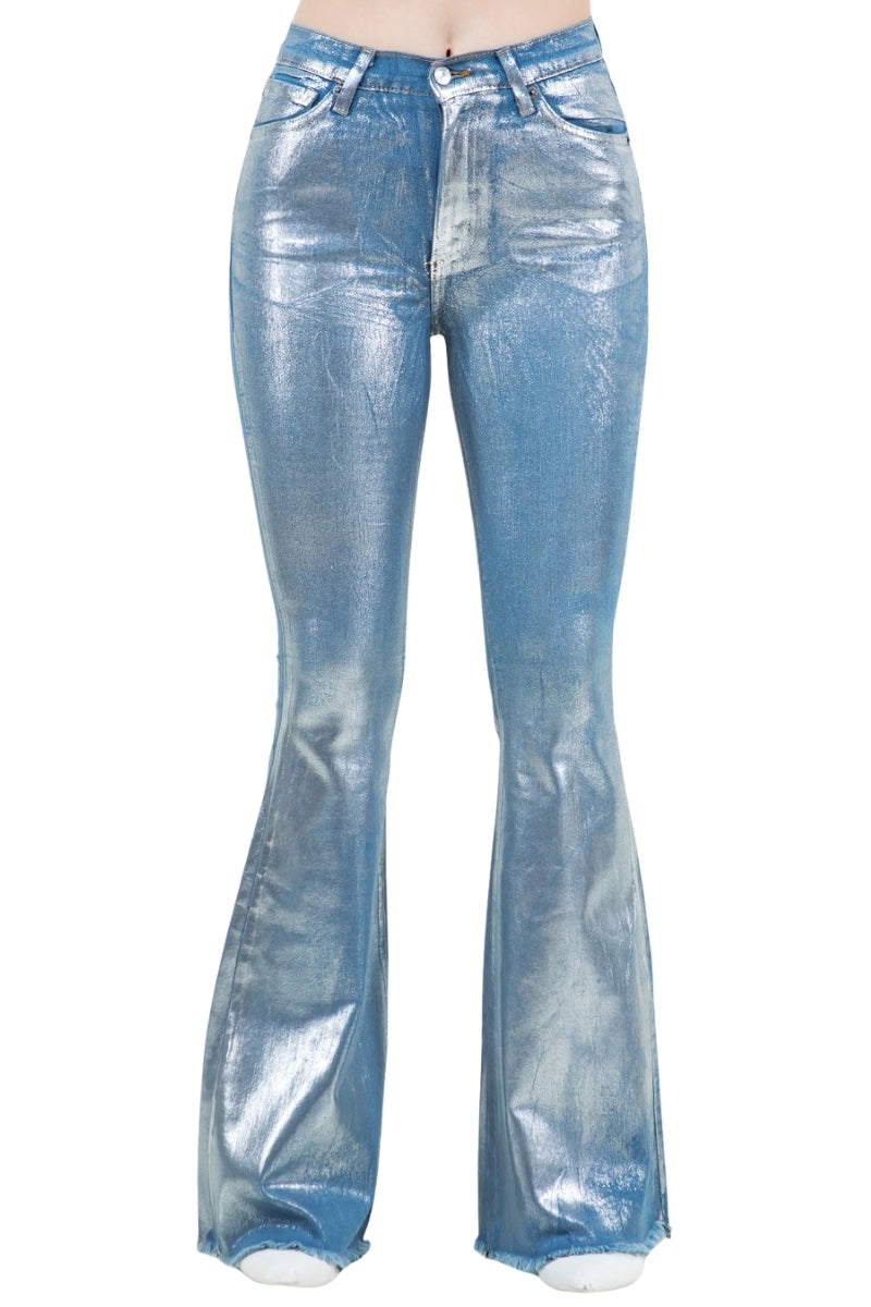 Glister Bell Bottom Jean in Blue Denim