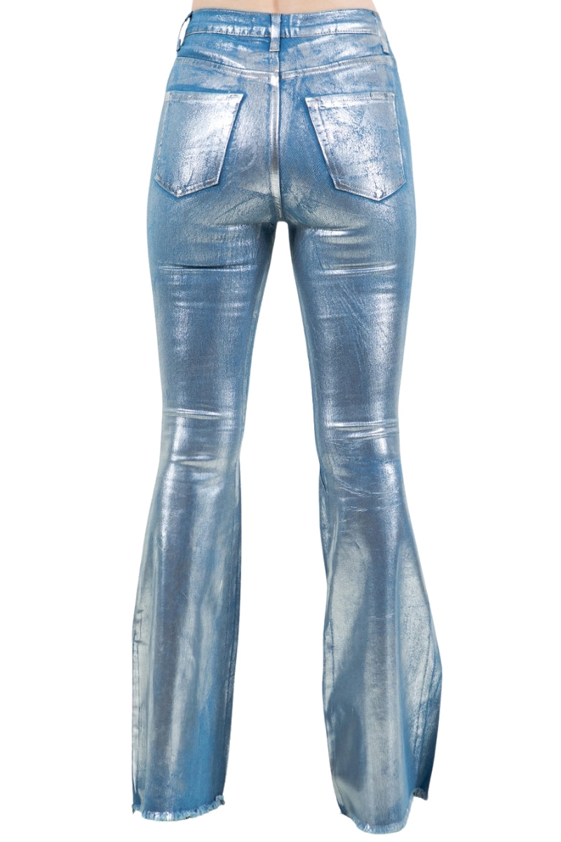 Glister Bell Bottom Jean in Blue Denim