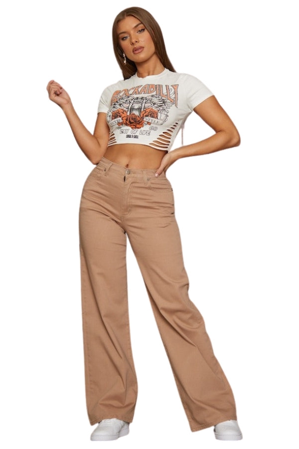 Mauve Wide Leg Pant