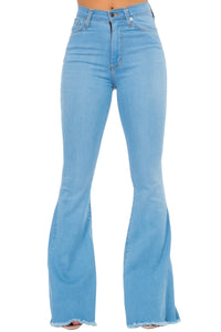 Classic Bell Bottom Jean in Light Blue