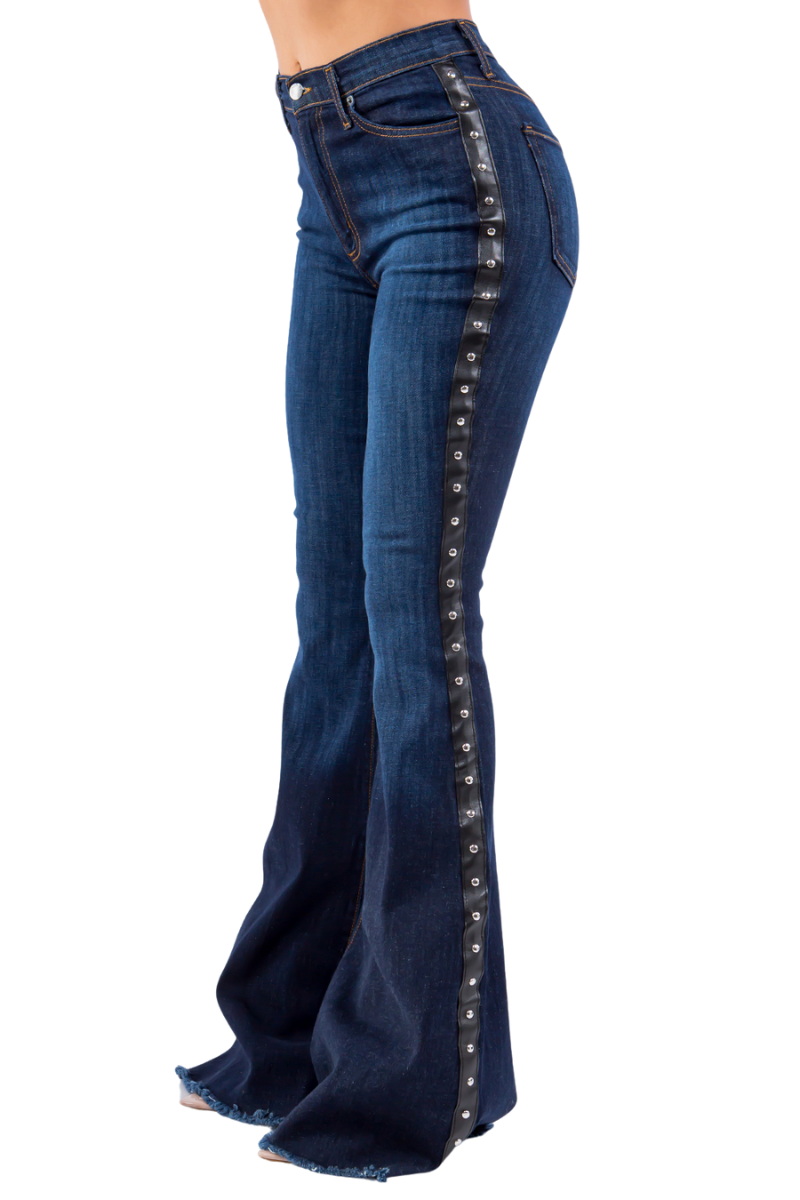 Ropin' Bell Bottom Jean in Dark Denim