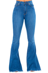 Classic Bell Bottom Jean in Medium Blue