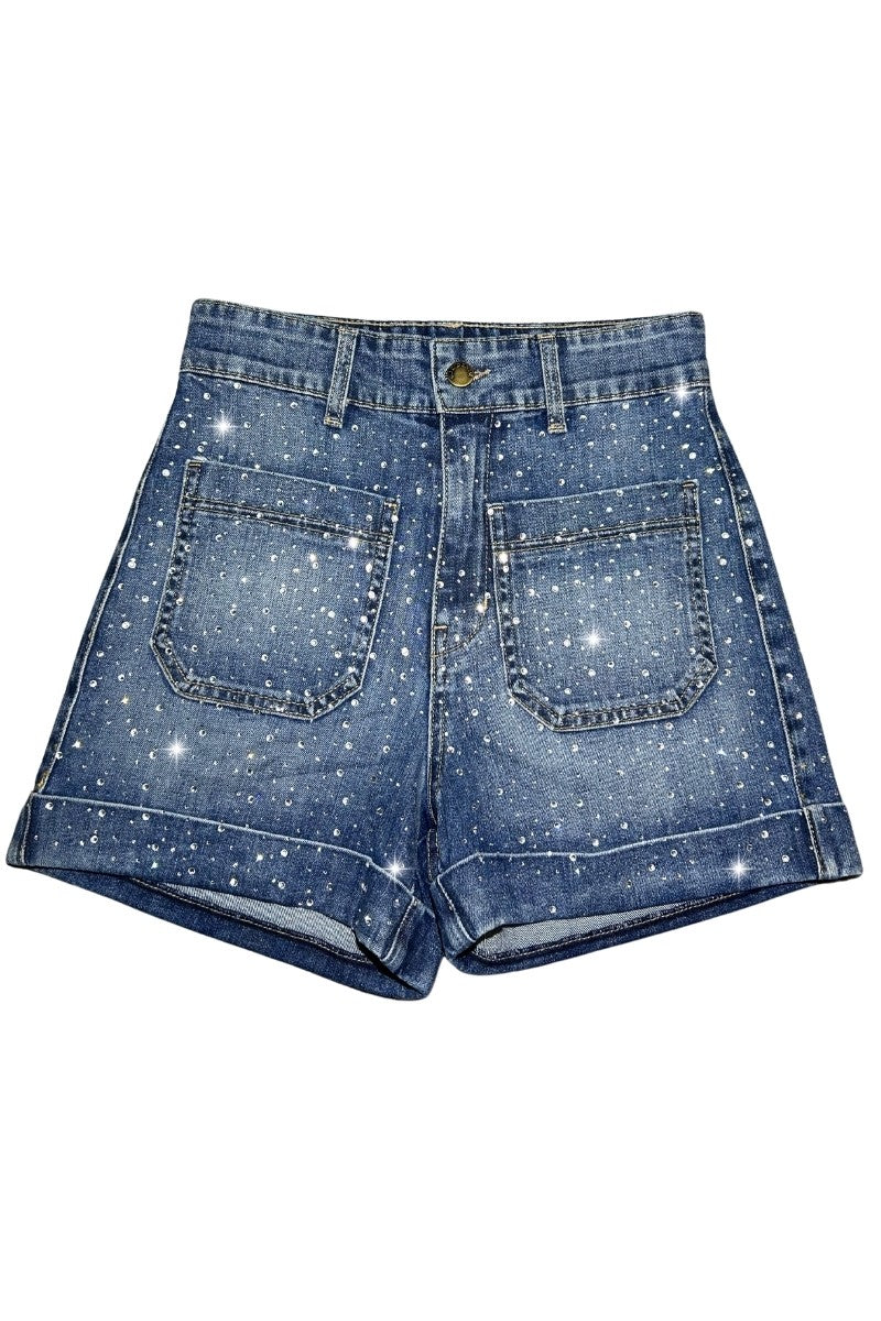 Circo® Girls' Adj Waist Stars Cut-off Denim Jean Shorts Sz Circo® Girls' Adj Waist Stars Cut-off Denim Jean Shorts Sz