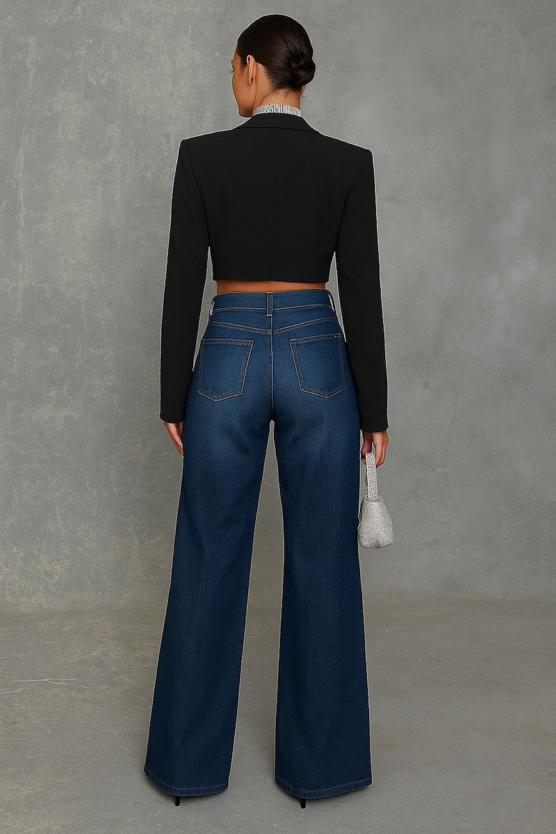 Wide Leg Jewel Jean