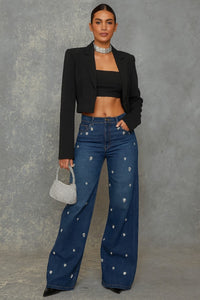 Wide Leg Jewel Jean
