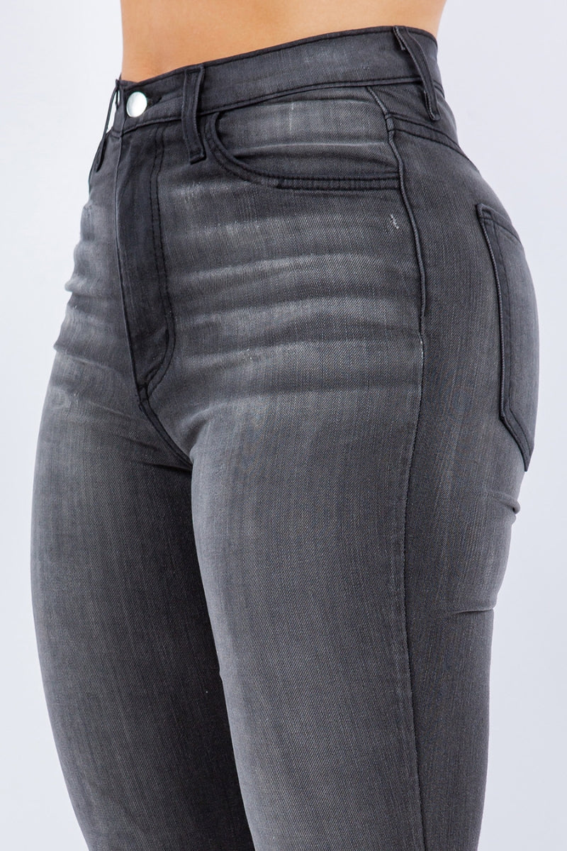 Smokey Grey Bell Bottom Jean