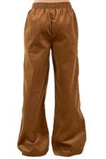 Cord Wide Leg pant in Chestnut