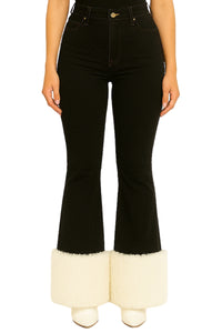 Western Sherpa Boot Cut Jean Dark Wash