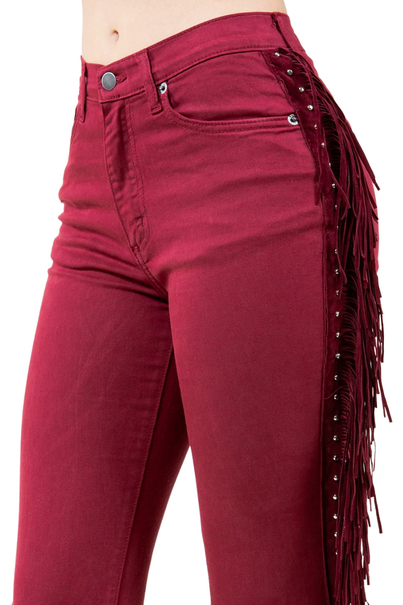 Texas Sun Bell Bottom Jean in Wine