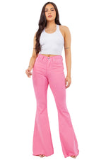 Bell Bottom Jean in Neon Pink