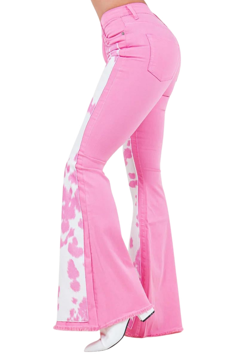 Rodeo Bell Bottom Jean In Pink