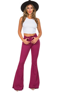 Bell Bottom Jean in Plum