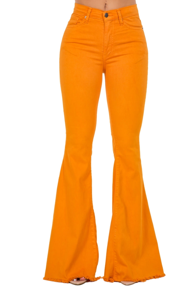 Bell Bottom Jean in Pumpkin.