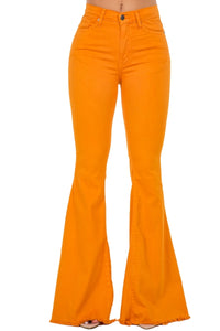 Bell Bottom Jean in Pumpkin.