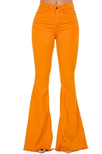 Bell Bottom Jean in Pumpkin.