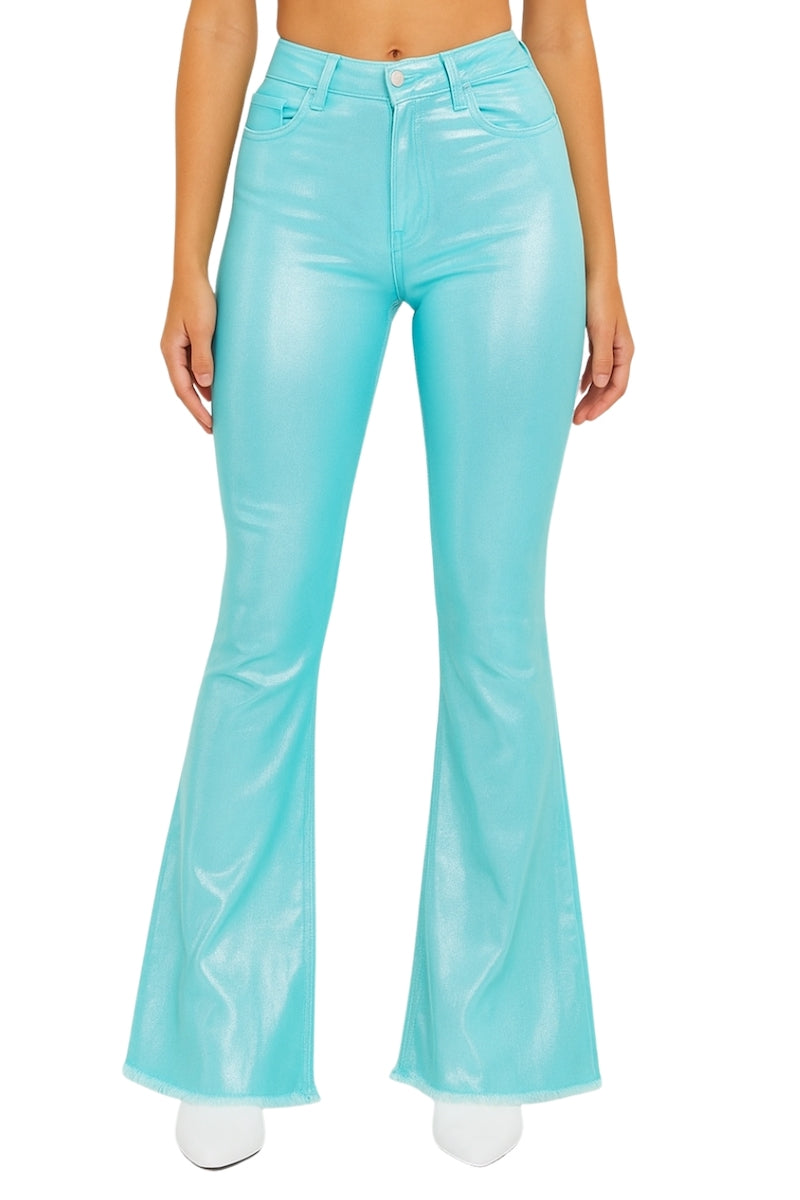 Glister Bell Bottom Jean in Turquoise