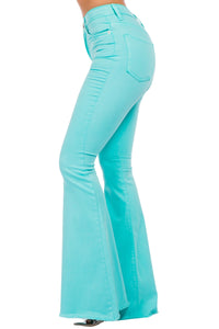 Bell Bottom Jean in Turquoise