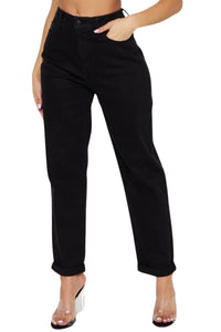 Black Denim Mom Jean