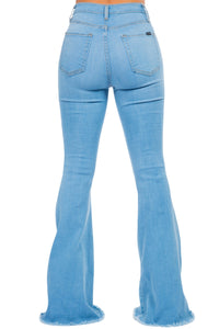 Classic Bell Bottom Jean in Light Blue