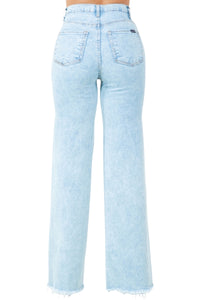 Brooklyn Wide Leg Jean in Ice Blue