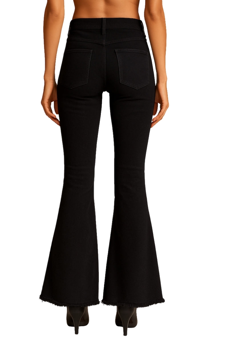 Brown Suede Bell Bottom Jean