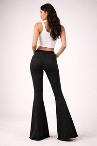 Rodeo Bell Bottom Jean in Black/Brown