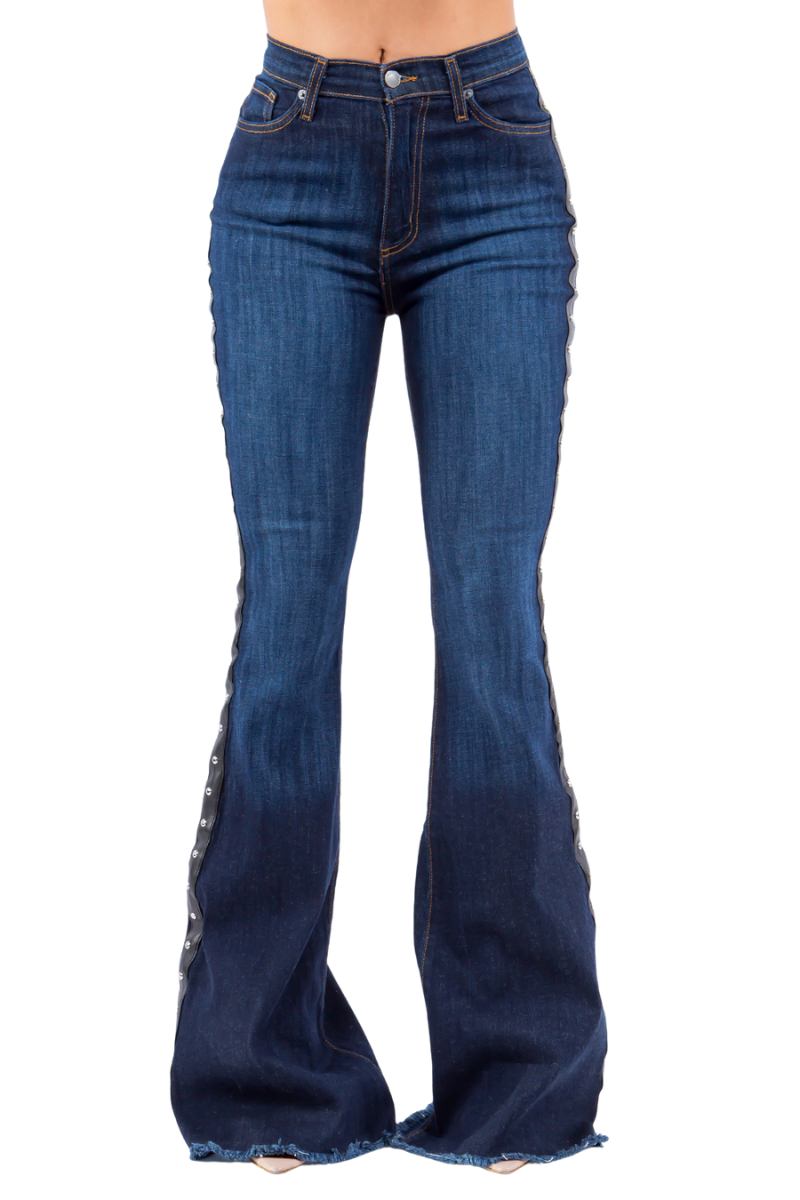 Ropin' Bell Bottom Jean in Dark Denim