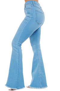 Classic Bell Bottom Jean in Light Blue