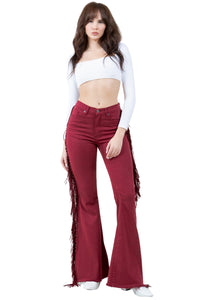 Texas Sun Bell Bottom Jean in Wine