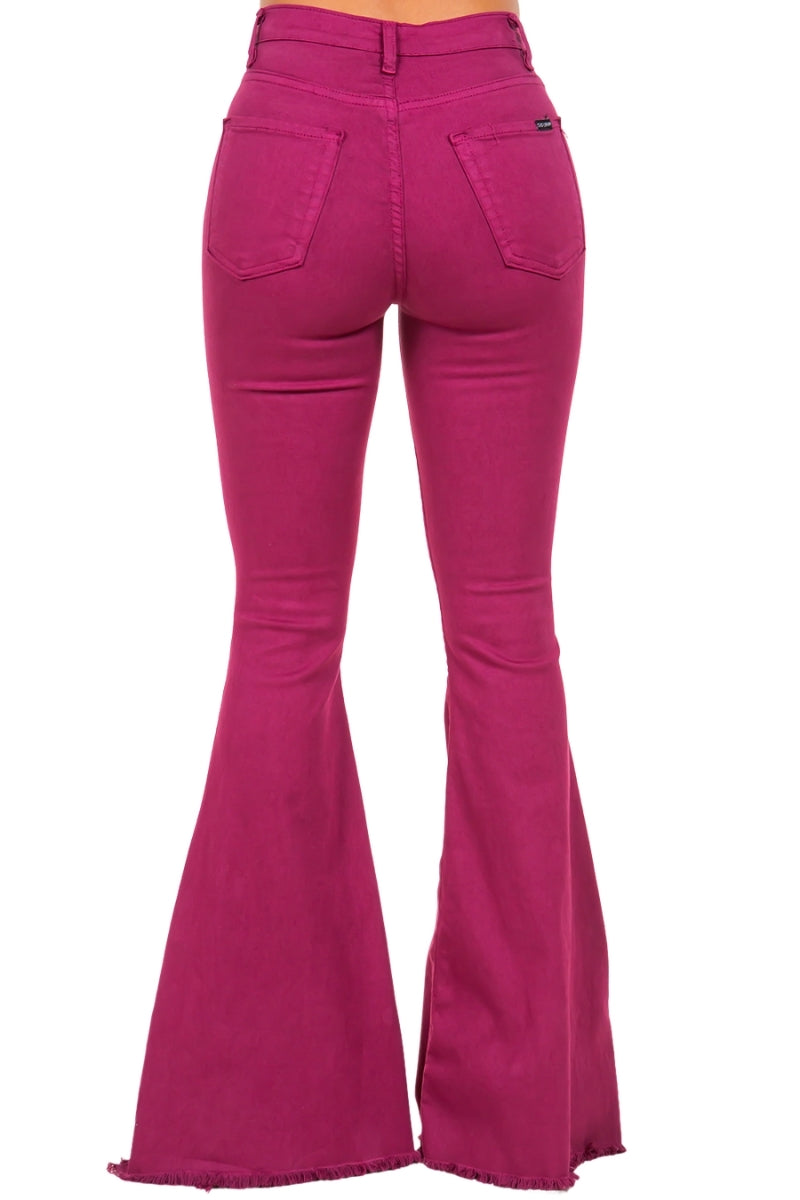 Bell Bottom Jean in Plum