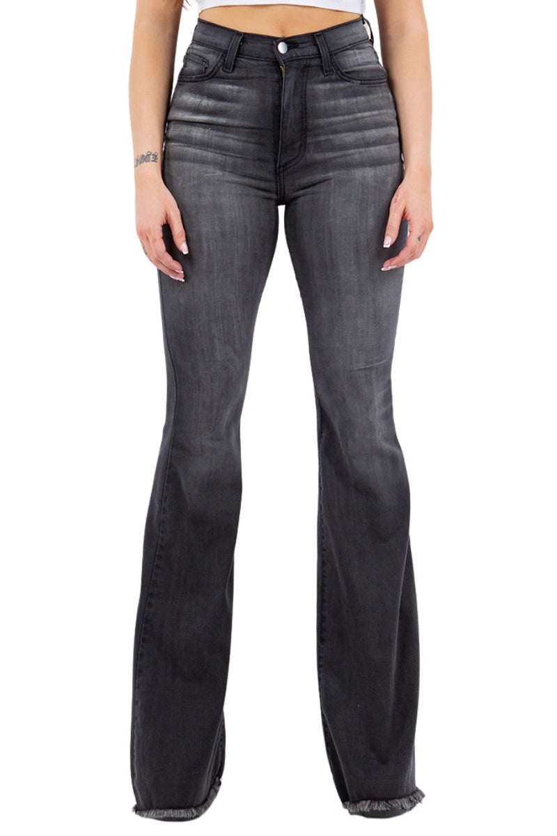 Smokey Grey Bell Bottom Jean