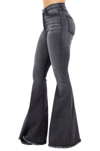 Smokey Grey Bell Bottom Jean