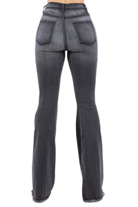 Smokey Grey Bell Bottom Jean