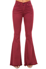 Bell Bottom Jean in Wine