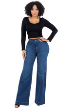 Harley Wide Leg Jean in Medium Wash