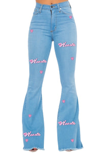 Valentine Bell Bottom Jean in Light Denim