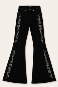 Midnight Rodeo Rhinestone Flare Jeans