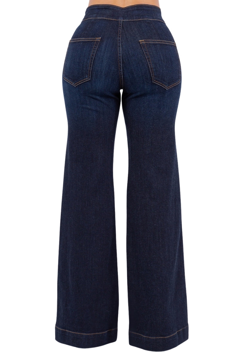 Harley Wide Leg Jean in Dark Wash