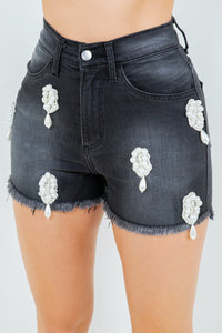 Pearl Denim Short in Grey Denim