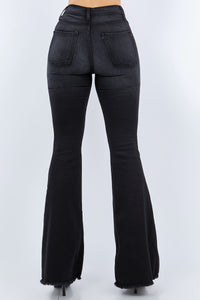 Skylar Bell Bottom Jean in Dark Grey