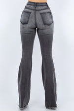 Skylar Bell Bottom Jean in Charcoal Grey