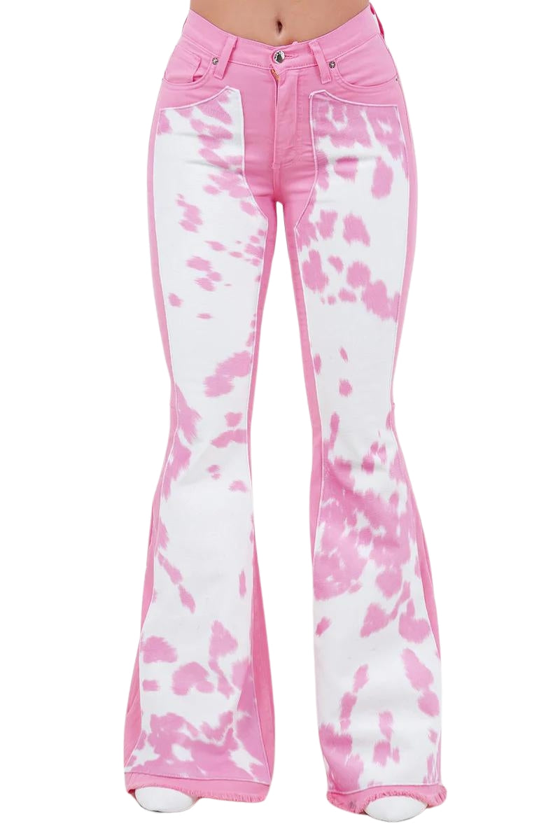 Rodeo Bell Bottom Jean In Pink