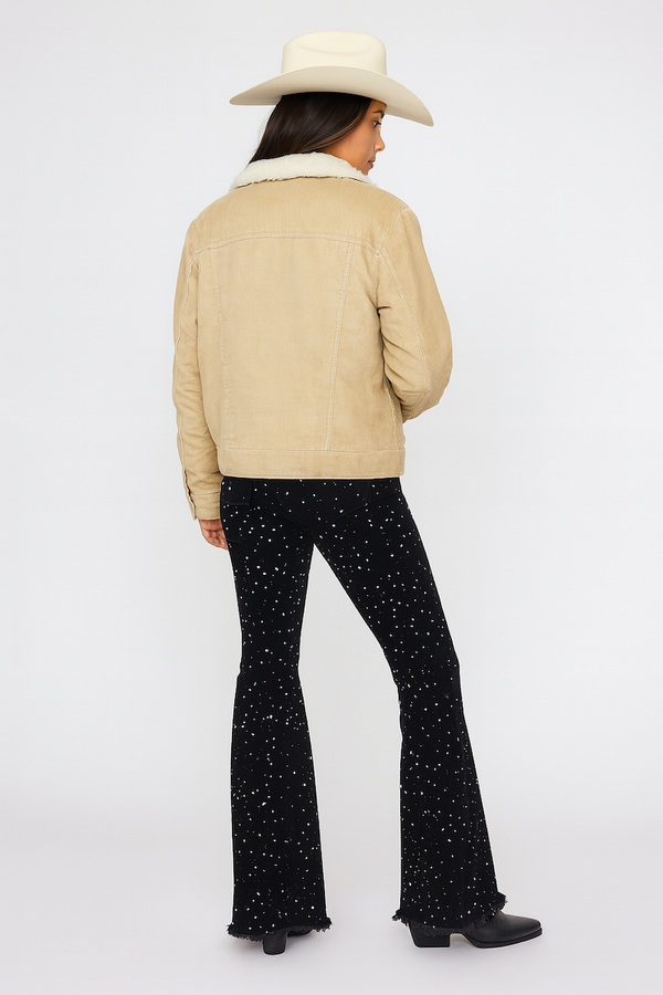 Vegas Glam Bell Bottom Jean in Black