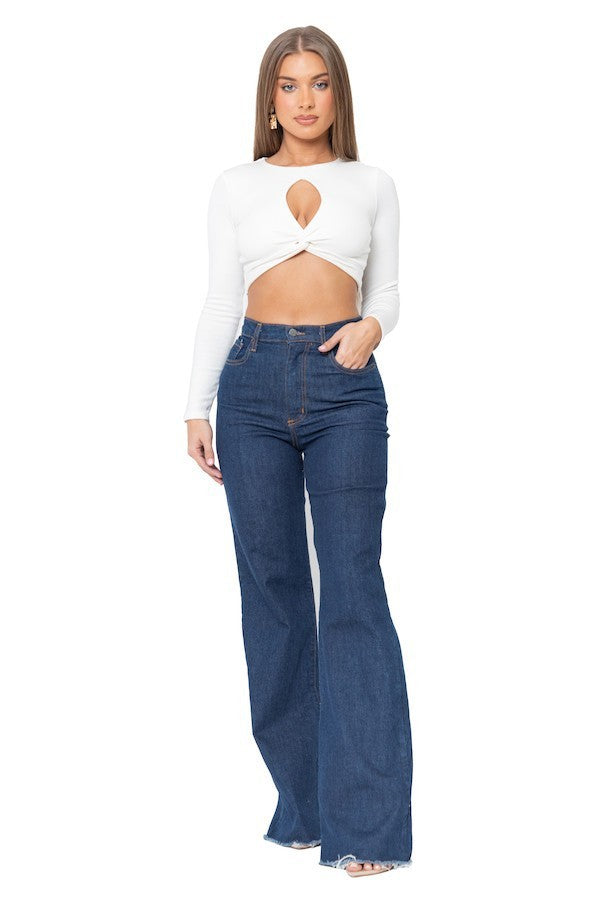 Wide Leg Jean in Dark Wash